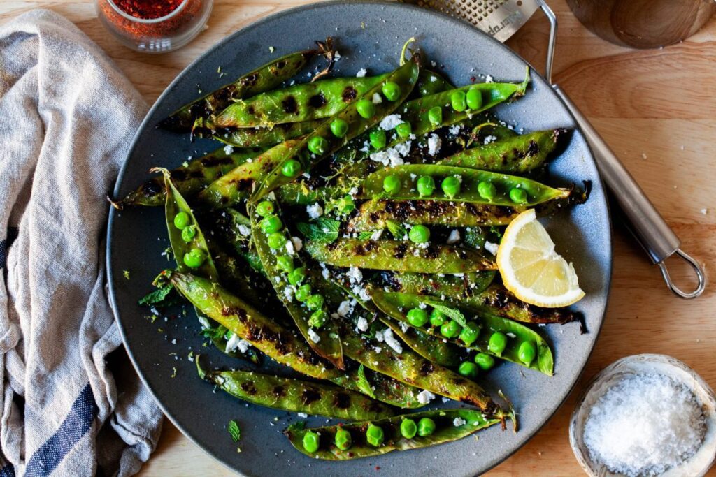 Blistered Peas In The Pod With Lemon And Salt