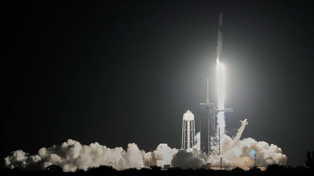 Spacex flight launches 4 space tourists into first ever polar orbit