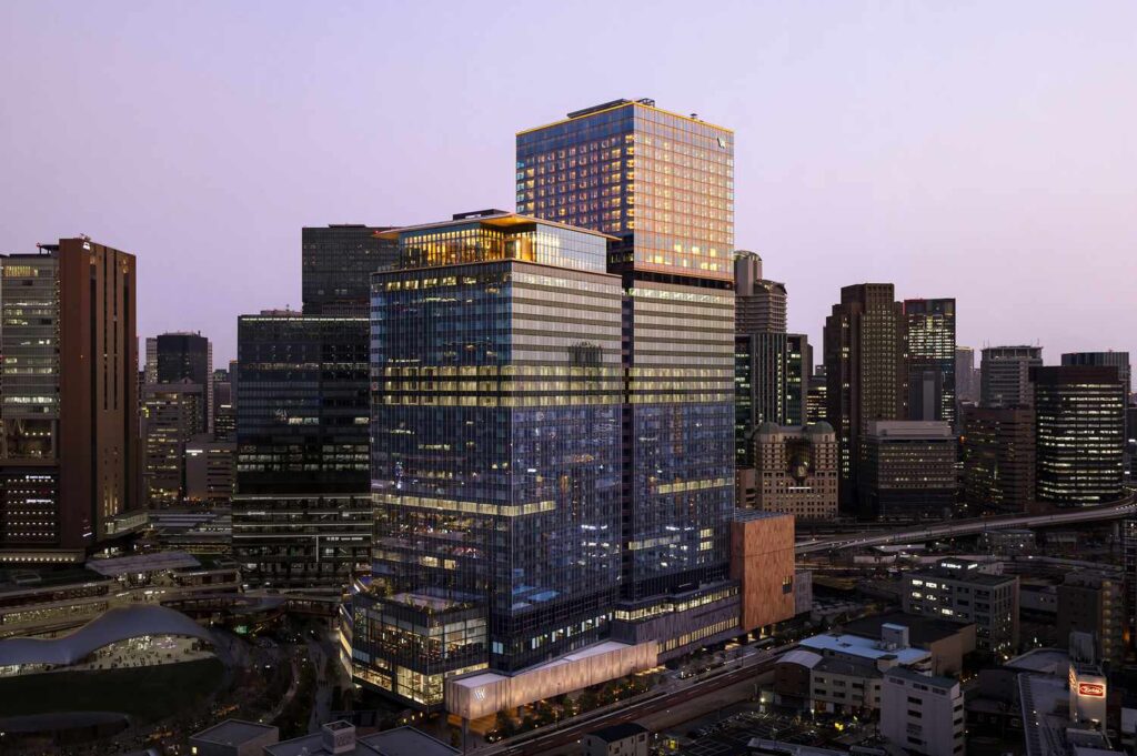 The newest hotel in osaka, japan, is in one of