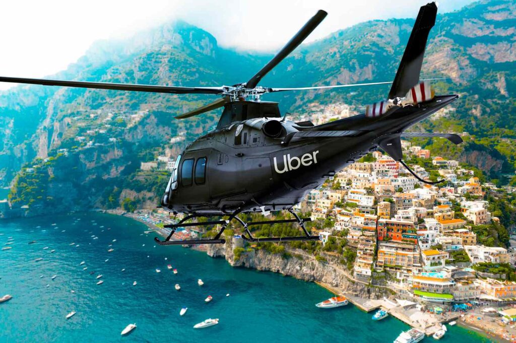 You can order helicopters and boats on uber at this